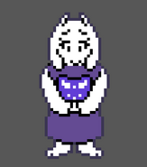 Toriel's overworld sprite.