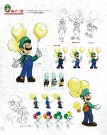 Balloon Luigi Concept Artwork.