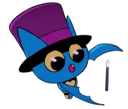 Adorabat doing a magic show