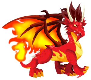 Pyrodrake: a fire/dragon-type pokémon resembling a majestic dragon engulfed  in flames. it has a serpentine body covered in fiery scales, glowing red  eyes, and large wings capable of creating scorching gusts of