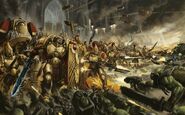 Adeptus Custodes advancing