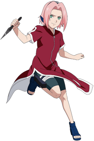 Sakura Haruno Holding Kunai PNG Image