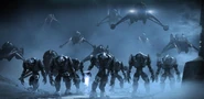 A Battlegroup of Covenant troops in Halo Wars
