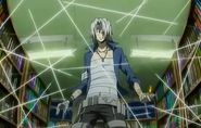 Gokudera was trapped in Bel's wires