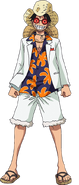 Luffy Film Gold White Casino Outfit