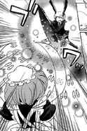 A Moon Rabbit fires Danmaku on a Fairy Maid in Silent Sinner in Blue