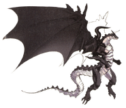 Bahamut as he appears in the art of Final Fantasy IV