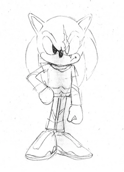 ArtStation - Shadow the Hedgehog (Sketch, outline and final result)