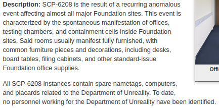 Department of Unreality Hub - SCP Foundation