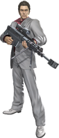 Kazuma as he appears in Yakuza: Dead Souls