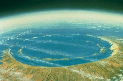 A huge 180 km+ wide impact crater