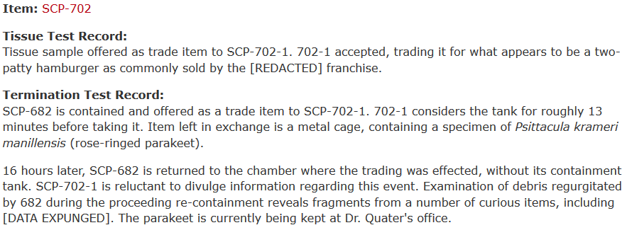 SCP-682 VS SCP-3519 based on Experiment Logs by Dr Gears: https