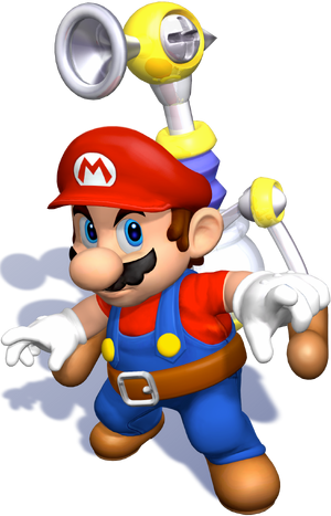 SMS Clean Mario FLUDD Pose Artwork.png