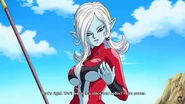 Towa holding Mira's remains in ending/epilogue of Dragon Ball Xenoverse