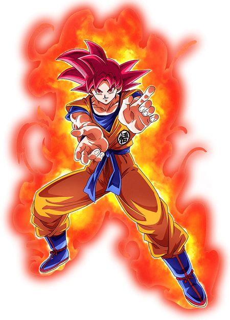 Goku Super Saiyan God PNG Image