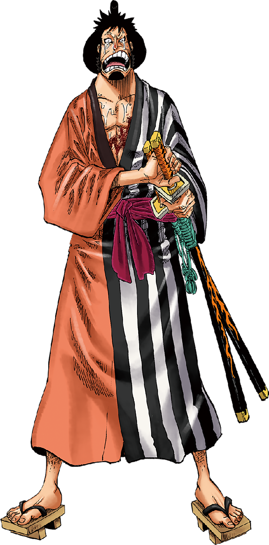 Kanjuro Retainer of Kozuki Family, One Piece character illustration  transparent background PNG clipart