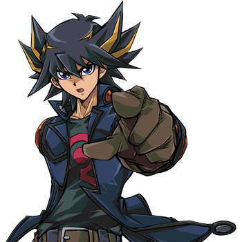 Download Yusei Fudo from Yu-Gi-Oh! 5D's in an intense duel against