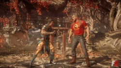 Shang Tsung reenacts the ending of Terminator 2 on its titular protagonist.