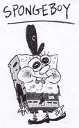 SpongeBob's original design and name, "SpongeBoy"