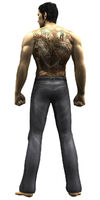 PS2-era Kiryu with his tattooed back (2005)