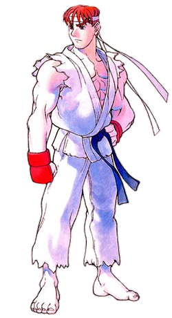 ryu (street fighter) drawn by mabataki