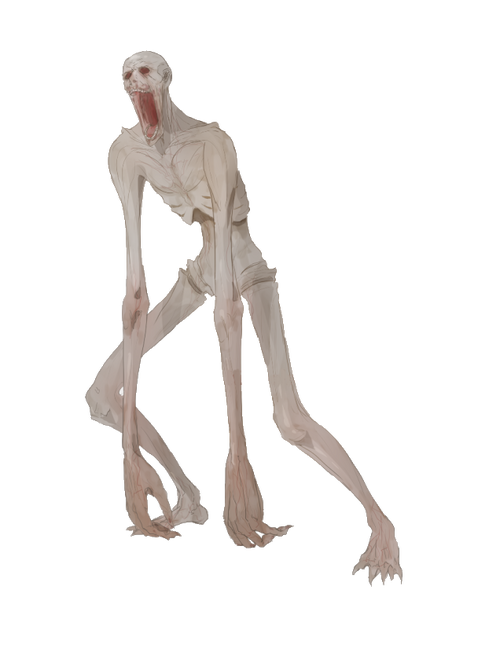 SCP 096 is a humanoid creature measuring approximately 2.38 meters in