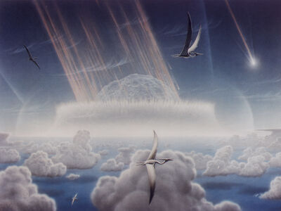 Chicxulub impact artist impression