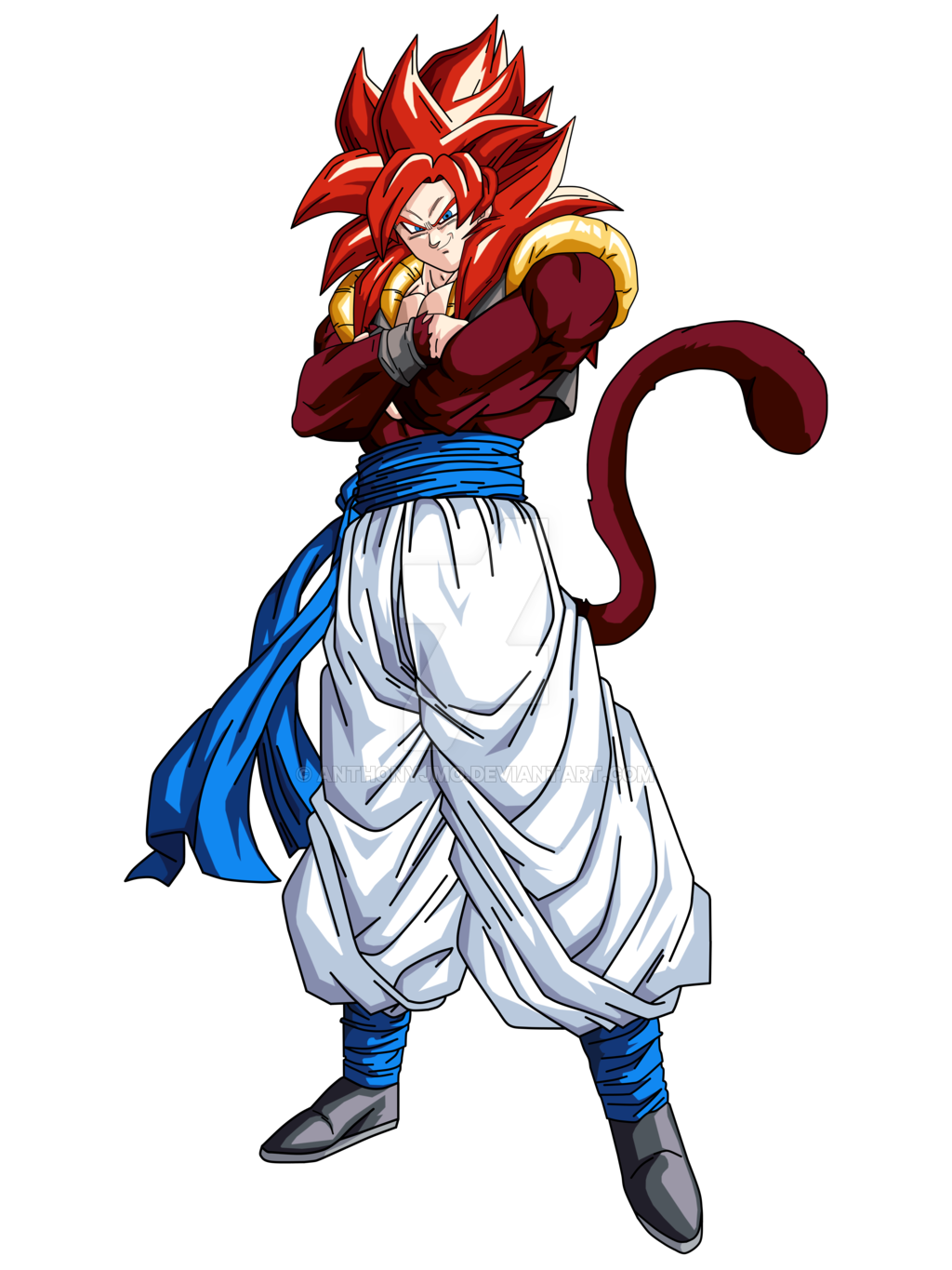 Gogeta SSj Keyed, Dragon Ball GT character illustration