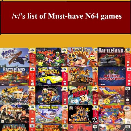 list of n64 games