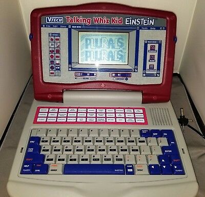 VTECH Talking Whiz Kid Notebook 3000 W/ Mouse Vintage Kids Computer Works  Great