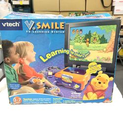 Vtech V.Smile TV Learning System Game Console 1 Joysticks 3 Games  Interactive