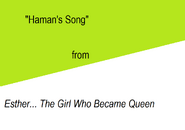 "Haman's Song" title card