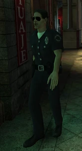 Típico agente de policía de Los Angeles