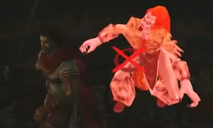 Ahzra gets the drop on Christof thanks to her use of  spells granted with a mod