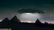 V ship over Cairo