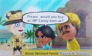 Steven with Paula in Miitopia.