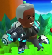 Gerald in Super Smash Bros for Wii U as a Mii Gunner.