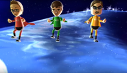 Nick, Luca, and Vincenzo participating in Space Brawl in Wii Party