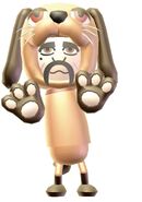 Víctor as a dog in a Wii Music artwork.