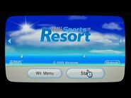 The disc channel menu for Wii Sports Resort