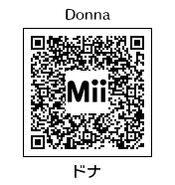 Donna's official QR Code, generated by HEYimHeroic by extracting her Mii data file.