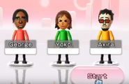 George with Yoko and Akira in Wii Party.