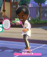 Sakura in Nintendo Switch Sports Badminton.