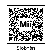 Siobhán's QR Code, as seen in the portrait.