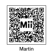 Martin's QR Code, as seen in the portrait.