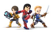 Super Smash Bros. Ultimate's Mii Fighters. Like in 3DS, Mii Brawler is based on Guest C.