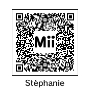 Stéphanie's QR Code, as seen in the portrait.