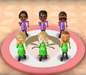 George, Sota, Miguel, Megan, Silke, and Marco featured in Swap Meet in Wii Party