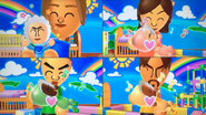 Mia, Fumiko, Takashi and Gabriele participating in Cry Babies in Wii Party