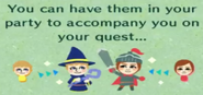 Pavel in a Miitopia explanation as to how Spotpass works. (Susie is also visible)